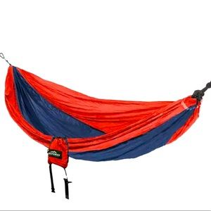 Castaway 9 ft. Nylon Parachute Bag Hammock in Red and Navy